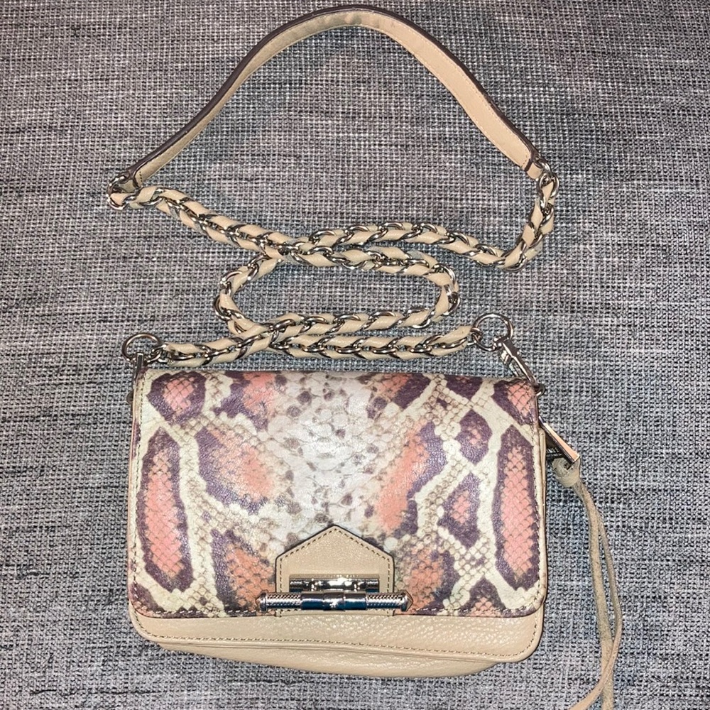 Aimee Kestenberg Snake Print Leather bag excellent condition